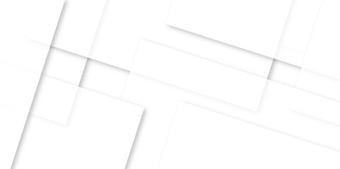 Modern white and gray technology concept diamond triangle geometric line background. Creative design with white boxes and 3d white rectangle business card. soft shadows as pattern, top view. squares.