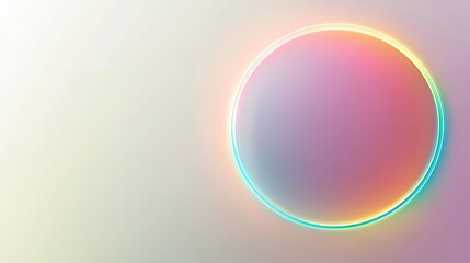 Obraz premium Stunning Vector Illustration of a Rainbow-Colored Halo with Soft Edges and High Contrast on a Light Background, Featuring Play of Light and Shadow