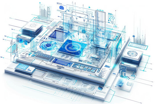 Server Virtualization Concept - Partitioning of Central Physical Server into Smaller Virtual Servers to Maximize Computing Resources