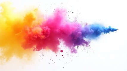 Colorful powder or smoke, explosion, gradient effect