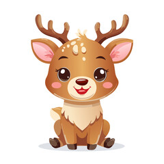 Deer Cute Christmas Winter Decoration Ornament Cartoon Character
