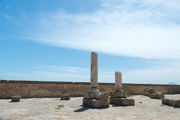 Thermes of Antoninus Pius at Carthage. Ruins of Antoninus Pius thermal Baths at Carthage, Tunisia - UNESCO World Heritage Site.