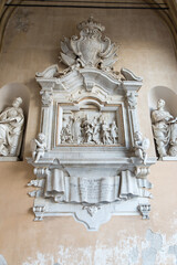 Fototapeta premium A small work of art carved on the outer wall of the Palermo Cathedral, Italy