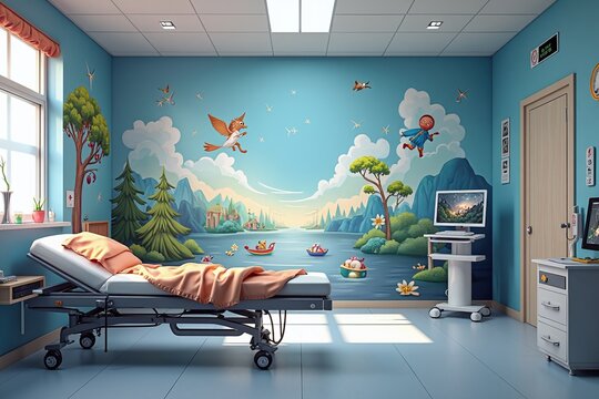 Photograph of a therapy room in a children's hospital