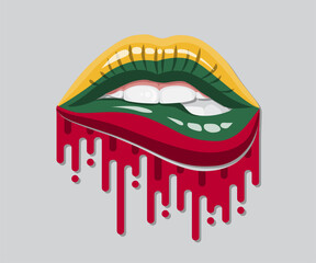 Lithuania Glossy Pride Blood Flag