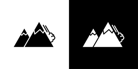 avalanche icon Outline sign symbol set