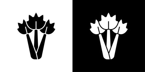 Celery icon Outline sign symbol set