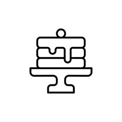 Pancake outline icons, minimalist vector illustration ,simple transparent graphic element .Isolated on white background