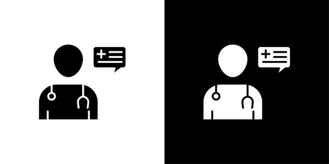Healthcare Chat icon Outline sign symbol set