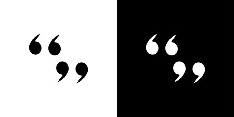 Quote icon Outline sign symbol set