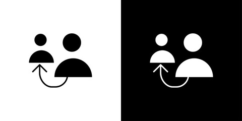 Referrals icon Outline sign symbol set