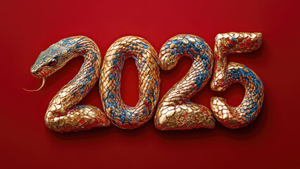 Obraz premium Golden Snake Forming 