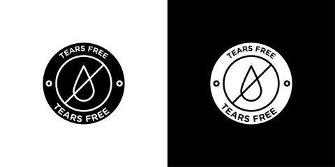 Tears free icon Outline sign symbol set
