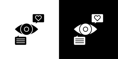 Viewable Impression icon Outline sign symbol set