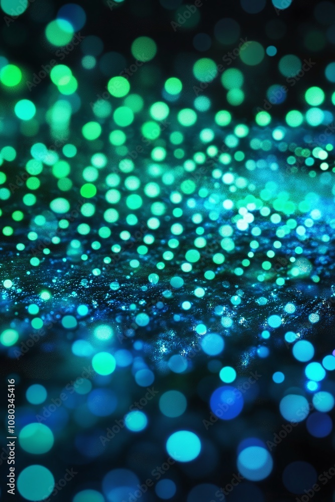 Poster abstract bokeh background showcasing vibrant multicolored lights in circular shapes, creating a drea