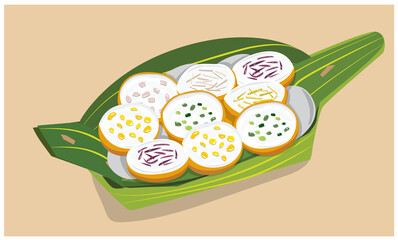 Coconut pudding, KANOM KHROG Coconut rice pancakes,kind of Thai sweet