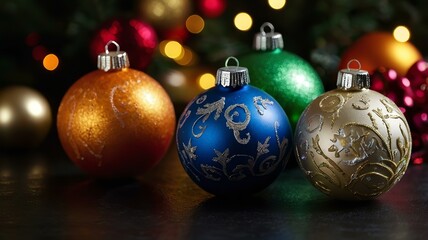 Festive Christmas Ornaments with Holiday Glow
