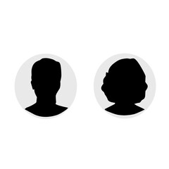 Male and female portrait silhouette