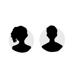 Male and female portrait silhouette