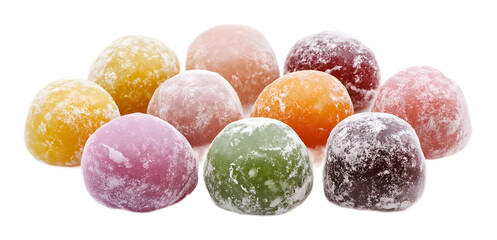 Mouthwatering mochi on a transparent background. isolated background.