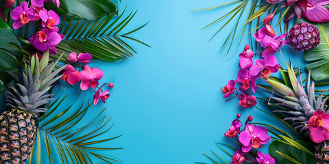 a group of flowers and leaves

