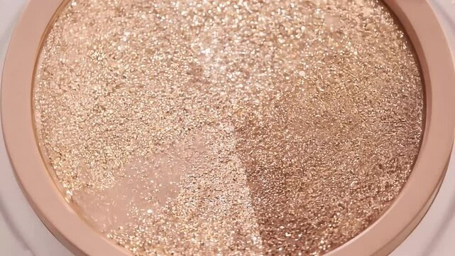 surface fine details makeup textures stunning 4K reddening background blusher texture brown macro decorative closeup many-coloured pale sequin naked beauty topview bright cosmetic compact press