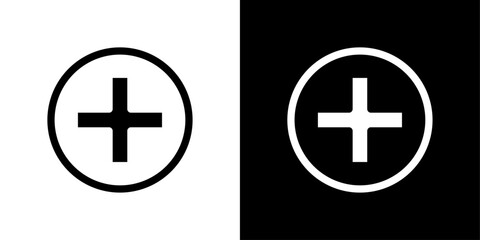 Fototapeta premium Add Icon linear logo isolated