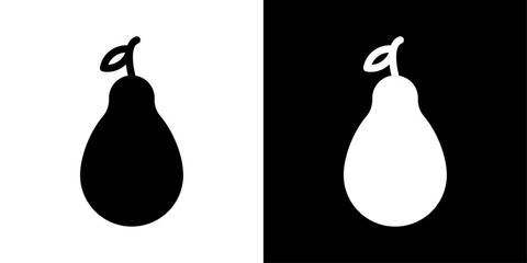 avocado icon linear logo isolated