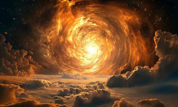 Cosmic portal opening to another dimension