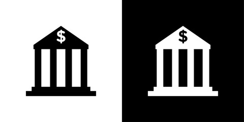 Bank icon linear logo isolated