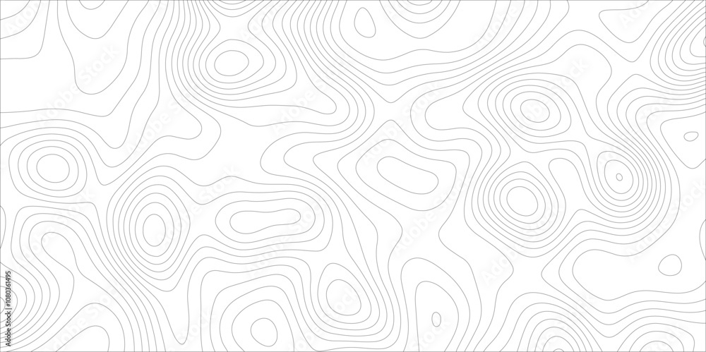 Leinwandbilder ocean topographic line map with curvy wave isolines vector illustration. abstract topographic contou
