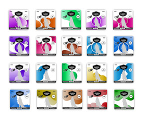 Fototapeta premium A picture of a cow, fashion, tiffin, plastic, water cup and mug sale social media post template