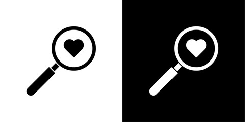 Find Love icon linear logo isolated