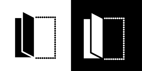 Folded Paper Icon linear logo isolated