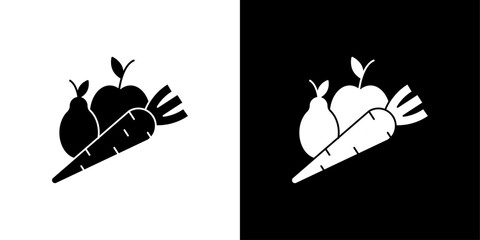 Fruits and vegetables icon linear logo isolated