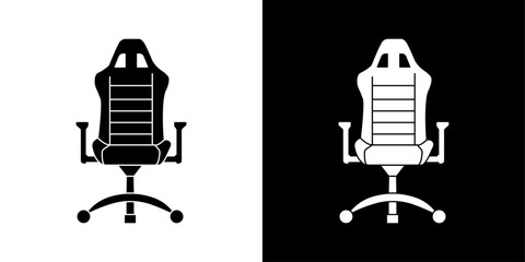 Gaming armchair icon linear logo isolated