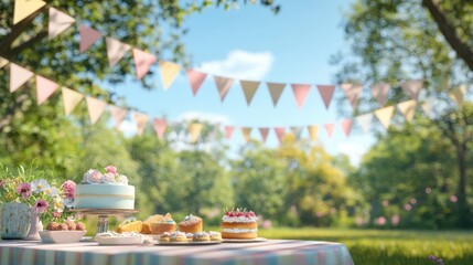 The Colorful Outdoor Dessert Table
