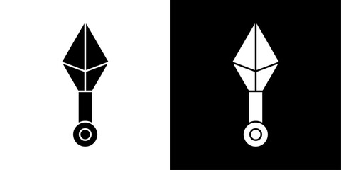 Japanese ninja shuriken icon linear logo isolated