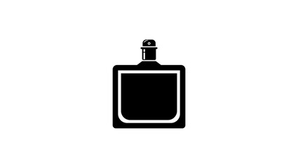 Obraz premium Perfume emblem, black isolated silhouette