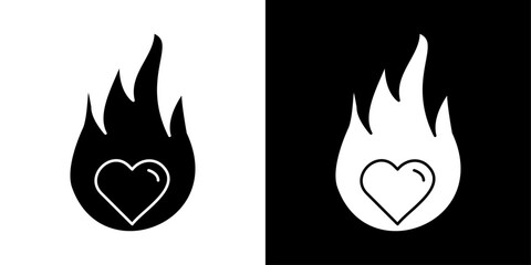 Passion icon linear logo isolated