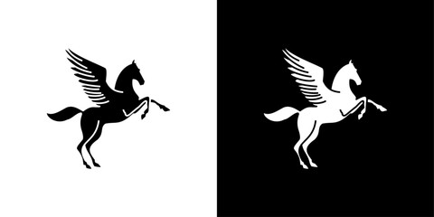 Pegasus icon00 linear logo isolated