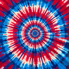 Blue and Red Tie dye abstract colorful background, watercolor painting, Cute seamless  america pattern design element for sale banners, posters, labels, and gift wrapping paper	