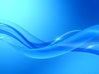 Blue abstract background with soft curves. swirling, blue wave with translucent ripples.
