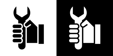 Repair icon linear logo isolated