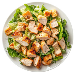 Grilled Chicken Caesar Salad with Fresh Romaine Lettuce - A Healthy and Balanced Meal PNG Icon on transparent background