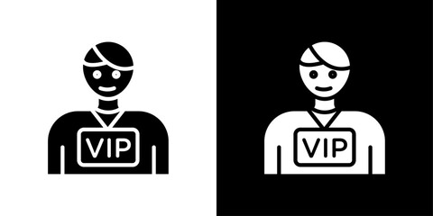 vip person icon linear logo isolated