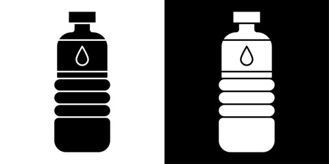 water bottle icon linear logo isolated