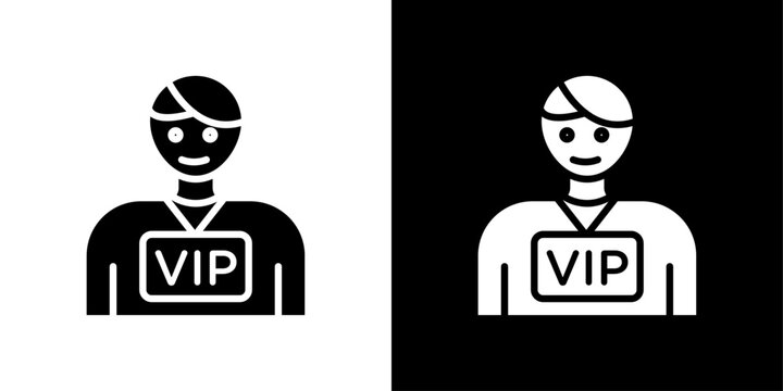 vip person icon linear logo isolated