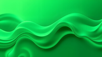 A green 3D background with wavy lines and a black background with a white background. generative ai