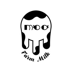 Cow udder with milk bucket, logo design. Farm, farming, agriculture, agriculture, cattle and dairy, vector design and illustration